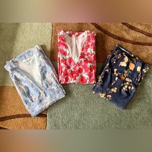 NWT RIHOAS Floral Set of 3 dresses Size M (Red Dress Only) Message for all 3!